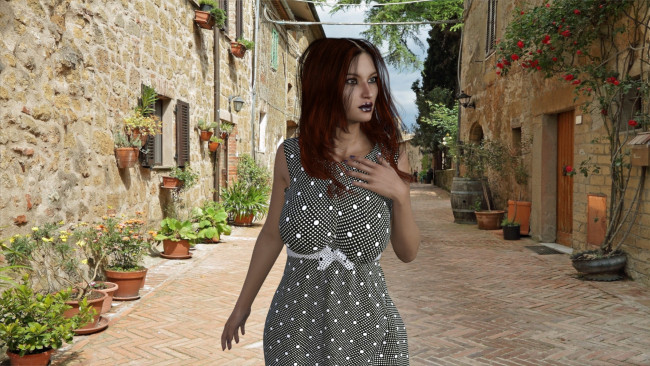 Обои картинки фото 3д графика, люди , people, фон, взгляд, девушка