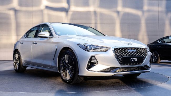 Обои картинки фото hyundai genesis g70 2018, автомобили, выставки и уличные фото, 2018, g70, genesis, hyundai