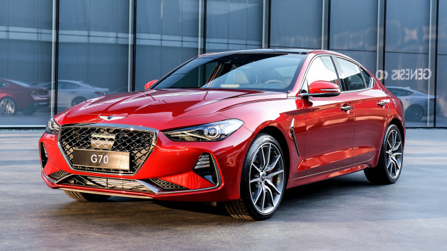 Обои картинки фото hyundai genesis g70 2018, автомобили, выставки и уличные фото, 2018, g70, genesis, hyundai