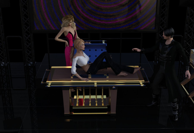 Обои картинки фото 3д графика, люди , people, фон, взгляд, девушки