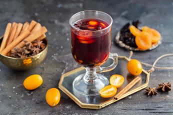 Картинка еда напитки +Чай корица кумкват чай