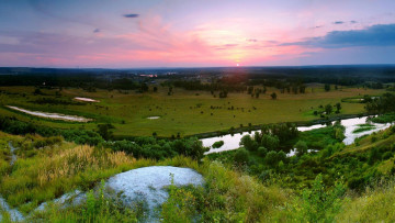 Картинка природа пейзажи закат река