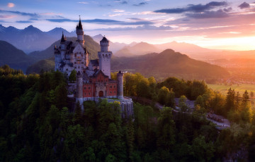 Картинка города замок+нойшванштайн+ германия neuschwanstein castle