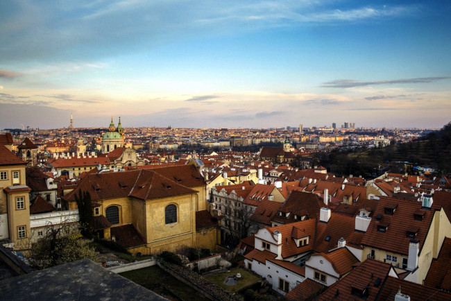 Обои картинки фото города, прага , Чехия, панорама