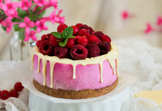 Обои картинки фото еда, торты, ягоды, торт