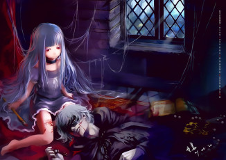 Картинка календари аниме 2019 calendar помещение окно паутина юноша девушка