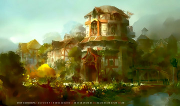 Картинка календари фэнтези 2019 calendar растение природа здание