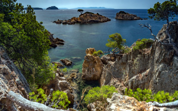 Картинка mediterranean+sea azure+coast france природа побережье mediterranean sea azure coast