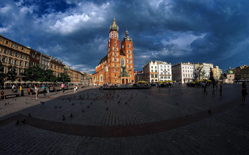 Картинка города краков+ польша площадь