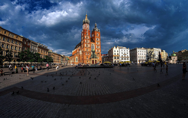 Обои картинки фото города, краков , польша, площадь