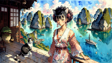 Картинка аниме животные +существа нейросети графика нейроарт ai art нейронные сети рисунки нейро искусство