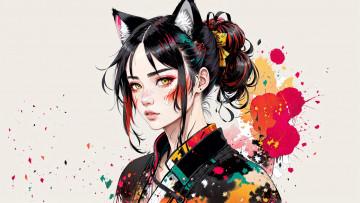 Картинка аниме животные +существа нейросети графика нейроарт ai art нейронные сети рисунки нейро искусство