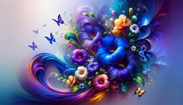 Картинка рисованное цветы