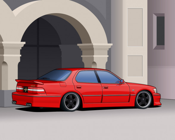 Обои картинки фото fabulous, celsior, by, gtj, автомобили, векторная, графика