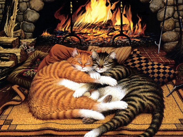 Обои картинки фото рисованные, животные