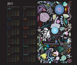 Картинка календари рисованные векторная графика узор