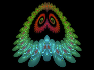 Картинка 3д графика fractal фракталы узор фон тёмный абстракция