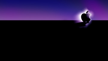 Картинка компьютеры apple логотип яблоко тёмный