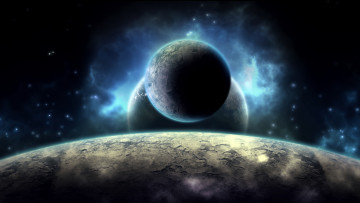 Картинка космос арт вселенная свет планеты