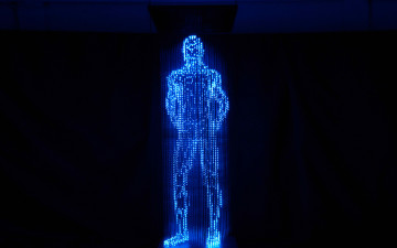 Картинка 3д графика abstract абстракции человек свет темнота искусство креатив