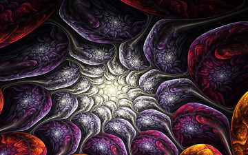 Картинка 3д графика fractal фракталы фон узор