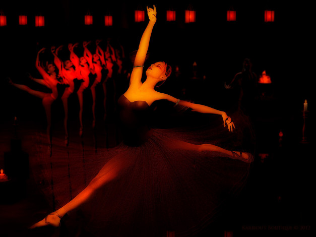 Обои картинки фото 3д, графика, people, люди, the, firebird, orange, and, black