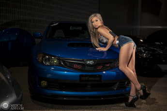 Картинка автомобили авто девушками donnah pham subaru wrx sti