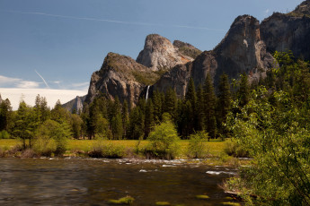 Картинка yosemite national park природа реки озера деревья озеро горы