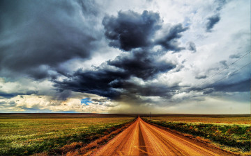 Картинка природа дороги field green road storm