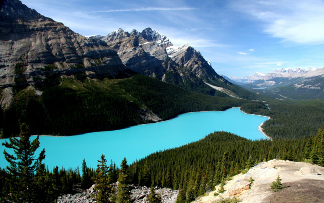 Обои картинки фото природа, реки, озера, небо, лес, горы, река