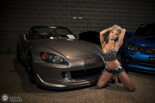 Обои картинки фото автомобили, авто, девушками, honda, s2000, donnah, pham