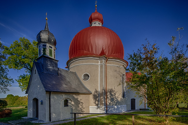 Обои картинки фото heuwinklkapelle, chapel, iffeldorf, bavaria, germany, города, православные, церкви, монастыри, церковь, германия, бавария, иффельдорф