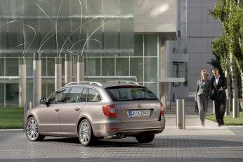обоя автомобили, skoda, 2009г, combi, superb