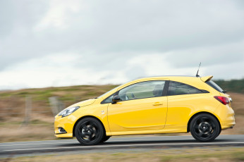 Картинка автомобили vauxhall 2014г e желтый 3-door limited edition corsa