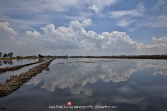 Картинка природа реки озера небо облака отражение вода озеро