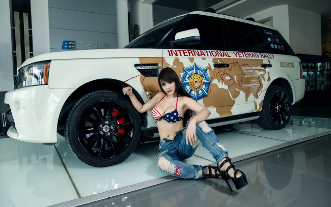 Обои картинки фото автомобили, авто с девушками, азиатка, автомобиль, взгляд, девушка