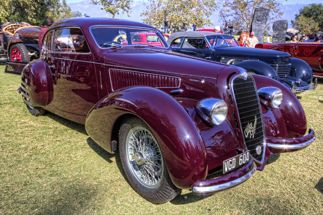 Обои картинки фото 1938 alfa romeo 6c 2300b mille miglia berlinetta, автомобили, выставки и уличные фото, выставка, автошоу