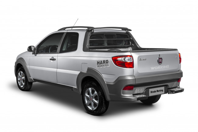 Обои картинки фото автомобили, fiat, серый, 2014г, working, cd, strada, hard