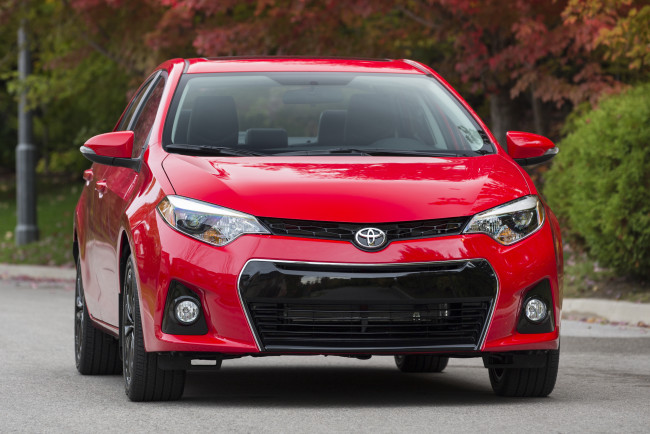 Обои картинки фото автомобили, toyota, красный, 50th, anniversary, corolla, s, 2015г