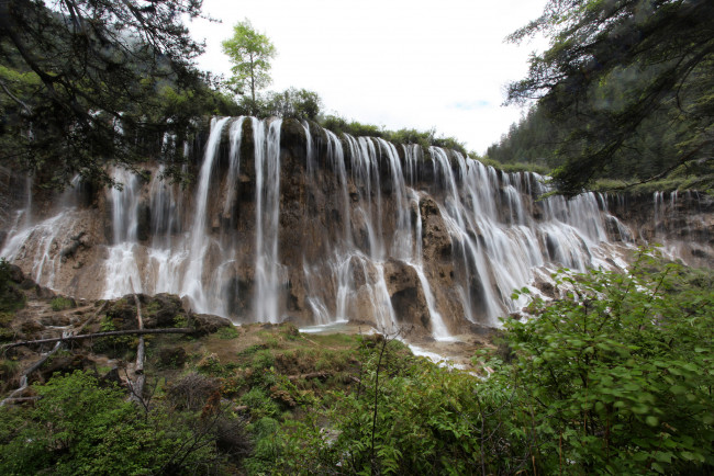 Обои картинки фото природа, водопады, водопад, река, лес