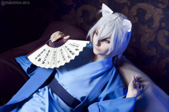 Картинка разное cosplay+ косплей томоэ очень приятно бог аниме веер ёкай