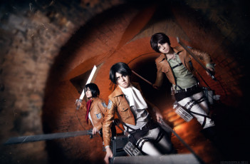 Картинка разное cosplay+ косплей атака титанов арт