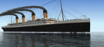 Картинка корабли 3d море титаник корабль