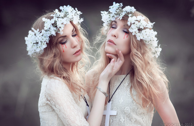 Обои картинки фото разное, cosplay , косплей, блондинки, девушки, арт