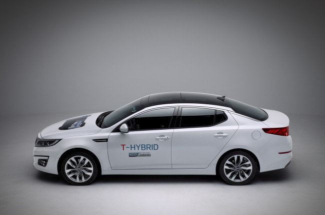 Обои картинки фото автомобили, kia, t-hybrid, optima, 2014г, tf, concept
