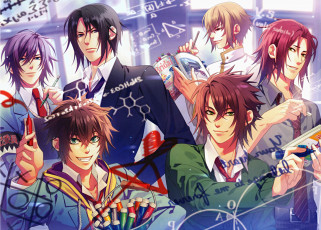 Картинка аниме hakuouki парни школа