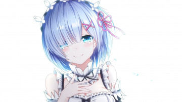 Картинка аниме re +zero+kara+hajimeru+isekai+seikatsu девушка взгляд фон