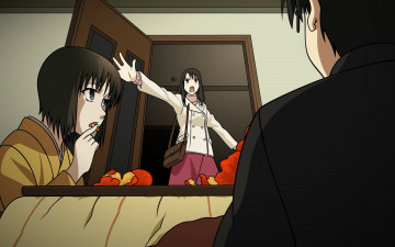 Картинка аниме kara+no+kyokai фон взгляд девушка