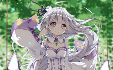 Картинка аниме re +zero+kara+hajimeru+isekai+seikatsu фон взгляд девушка