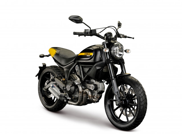 Обои картинки фото мотоциклы, ducati, scrambler, 2015г, throttle, full